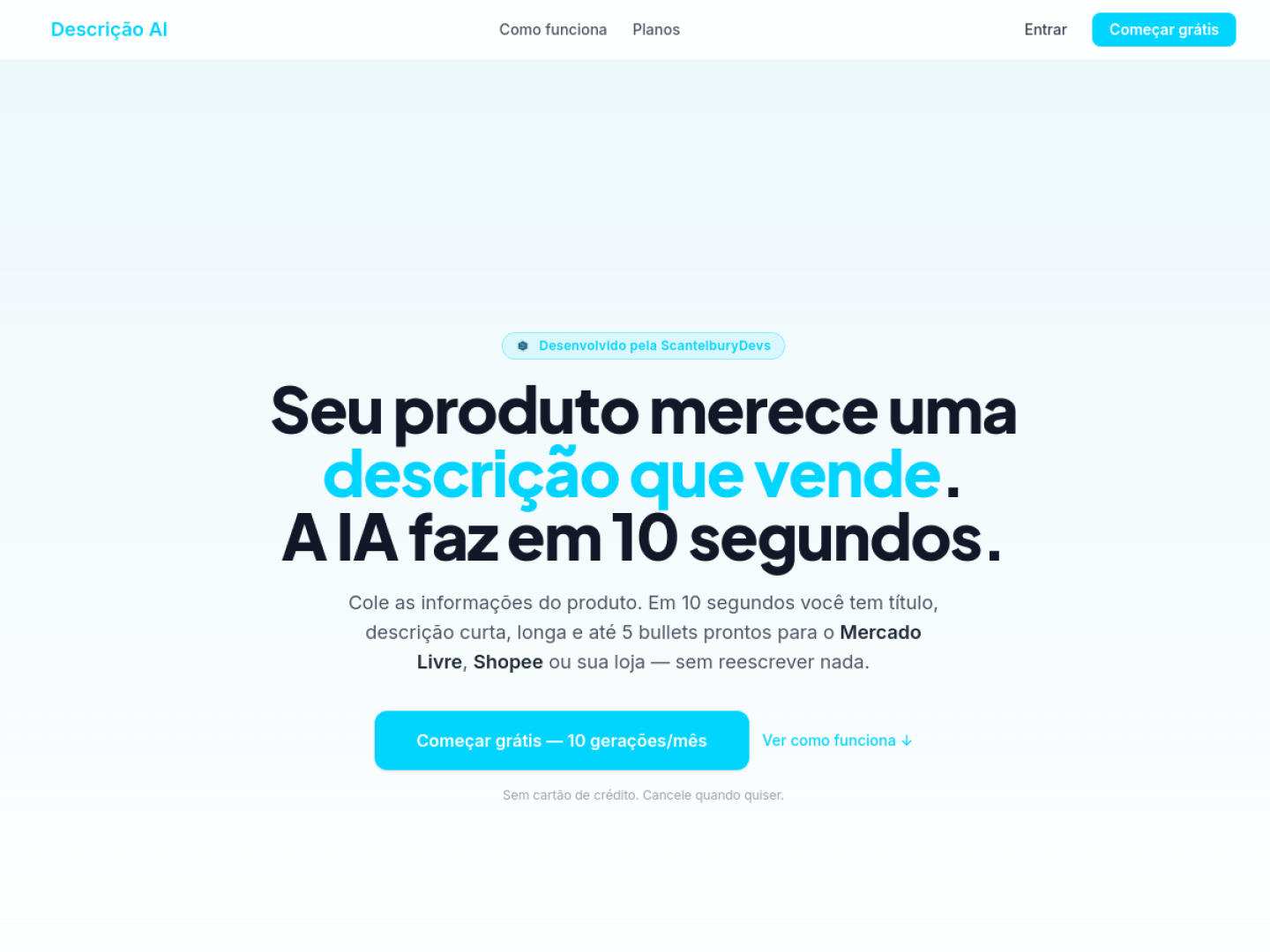 Screenshot de Descrição AI